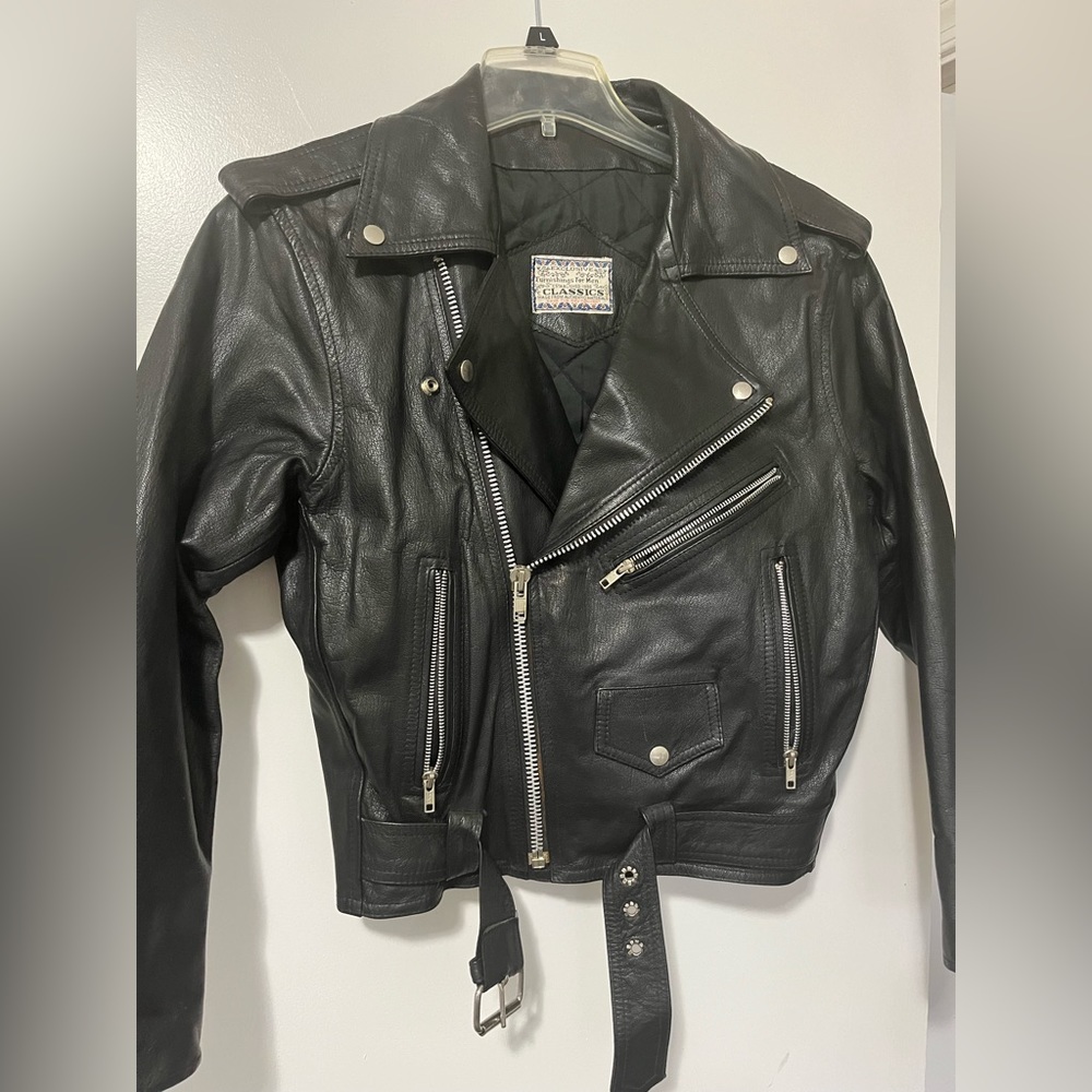 Vintage Leather Biker Jacket